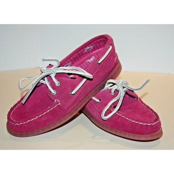 Sperry Top Sider Women's 5 Fuschia Suede Boat Shoes - New - Picture 1 of 3